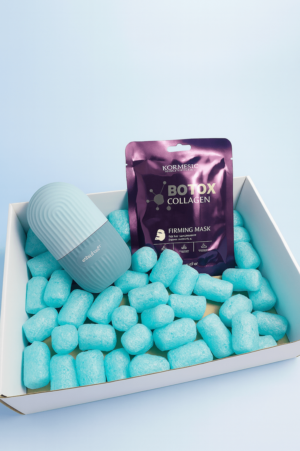 Zestaw Liftingujący Ice Lift - Ice Roller Chłodzik + Maseczka Botox Kormesic - Chlodzik.pl