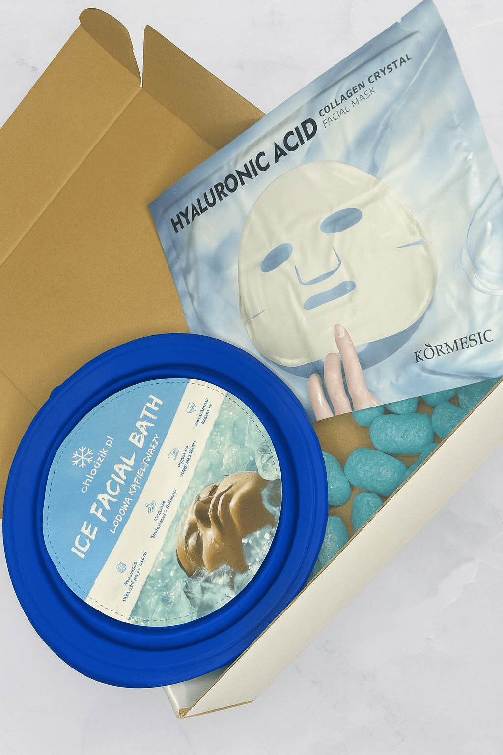 Zestaw Odmładzający Cool Glow - Lodowa Kąpiel Twarzy + Maseczka Kormesic. - Chlodzik.pl
